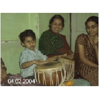 3 year old playing the TABLA.JPG